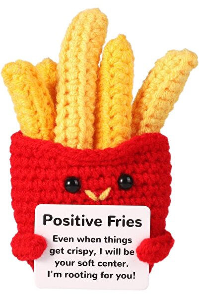 Generic دمية كروشيه على شكل بطاطس مقلية مرحة وإيجابية