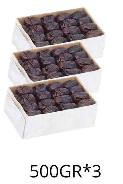 İhlas İran Rutab Hurması | 3x500 GR (1.5 KG ) | Taze Yumuşak Hurma | Gıda