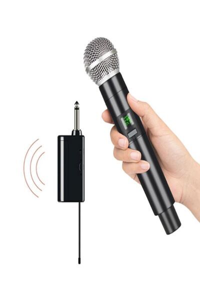 Saatistan Kablosuz Mikrofon, Telsiz Mikrofon, Amfi Hoparlör Uyumlu, Şarj Edil...