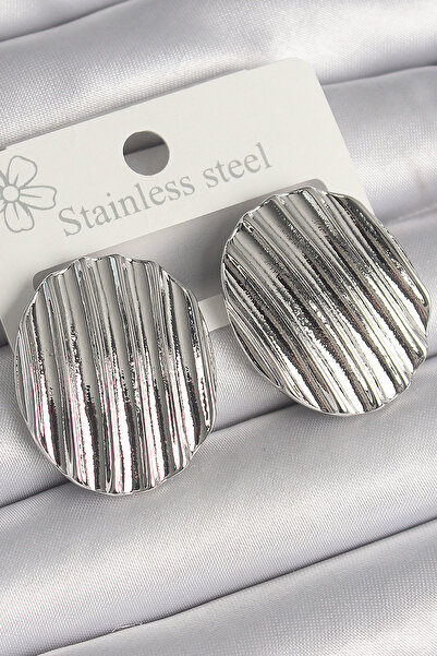 Skygo أقراط نسائية من النحاس الفضي اللون متدلية على شكل دائرة مطرزة - TJ-BKP1...