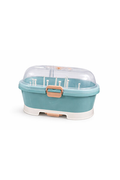 sterk Baby bottle storage box, large capacity, design with drying rack, green...