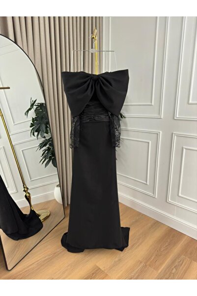 ZAYNAFASHIONSA Black evening dress "Bow"