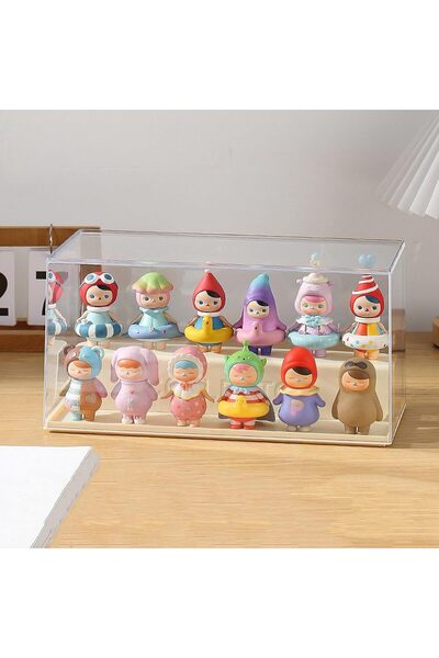 Generic علبة عرض أكريليك شفافة من يو هوم، قابلة للتكديس لعرض المقتنيات، وحماي...