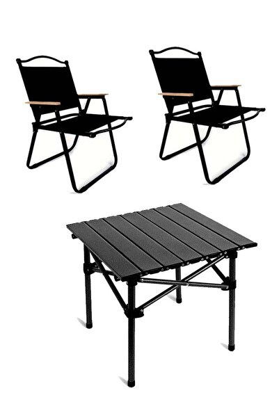 AGD Folding Table and Two Chairs Set, Ideal for Picnics and Outdoor Activities