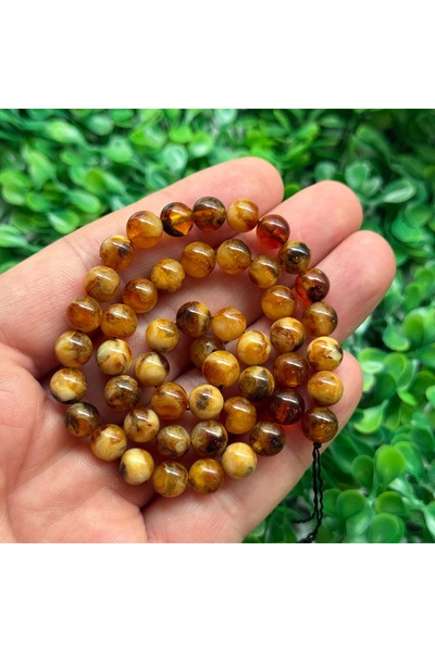 TAŞ UZMANI العسل الأصلي الليتواني العنبر الأصفر 8 ملم