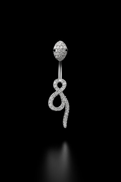 depozoom 316l Cerrahi Çelik Yılan Göbek Piercing