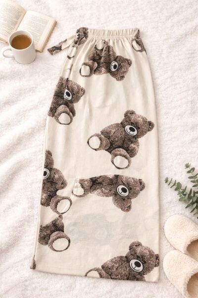 MODA Tatlı Ayıcık Desenli Pijama Altı