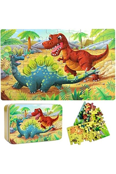 Generic أحجية ديناصور خشبية للأطفال