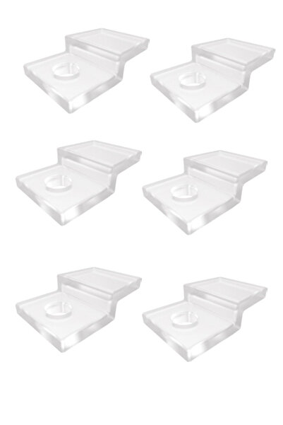 Tuna Ayna Tırnağı Cam Ayna Tutucu Plastik Şeffaf 30 ADET