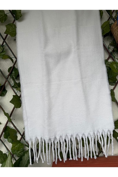 Blotch Tassel Cashmere Fabric White Soft Textured Women's Scarf Shawl Shoulde...