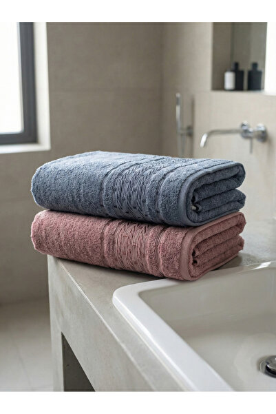VİENNA 100% Cotton 2-Piece 100X150 cm Large Bath Towel Set – Soft, Absorbent,...