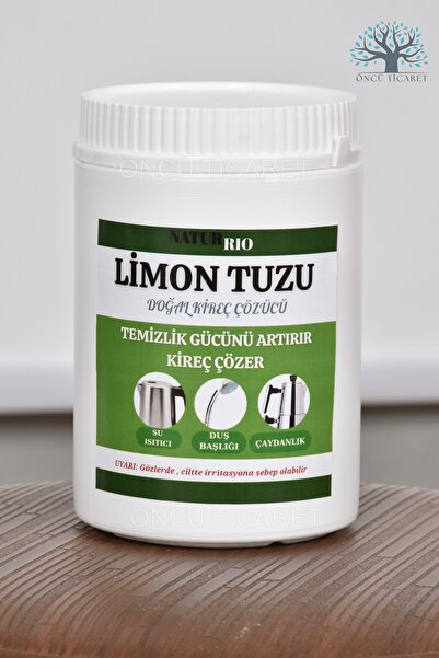 NATURRIO Kutulu Limon Tuzu 810 gr – Doğal Temizlik Ürünü | Kireç Çözücü & Par...