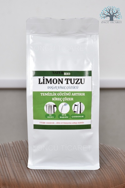 NATURRIO Limon Tuzu 1250 gr – Doğal Temizlik Ürünü | Kireç Çözücü & Parlatıcı