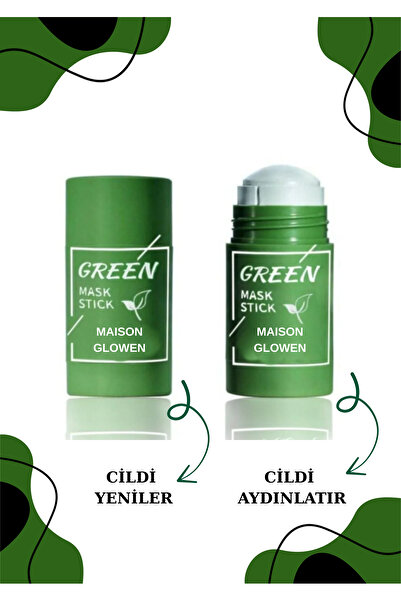 MAISON GLOWEN Green Stick Maske Yeşil Çay Özlü Siyah Nokta Maskesi Maskesi