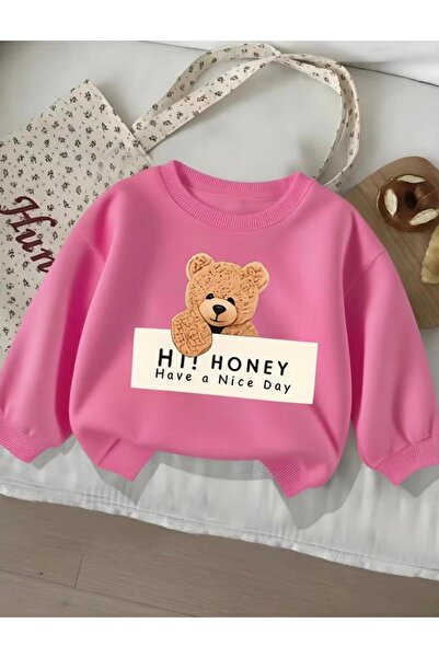No Plan سترة رياضية مطبوعة عليها HI HONEY للأولاد والبنات