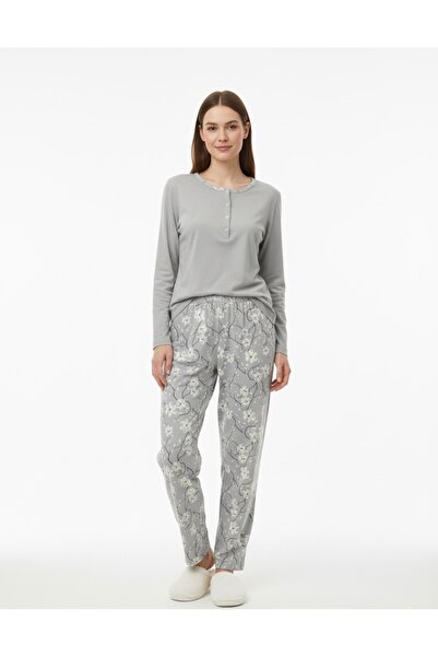 NENA COLLECTION Nena Women's Plus Size Pajama Set Nena Women's Flower Printed...