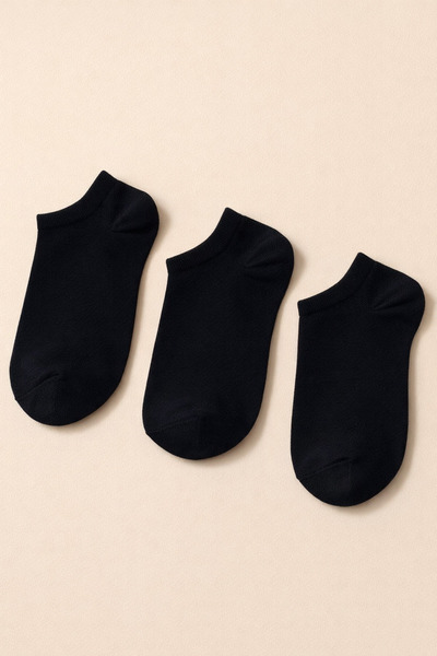 Katia&Bony Șosete pentru femei, basic piese, 3-inci, negre