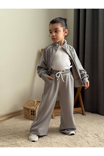 Pinkitokids SET HIRKALI cu dungi-Gri