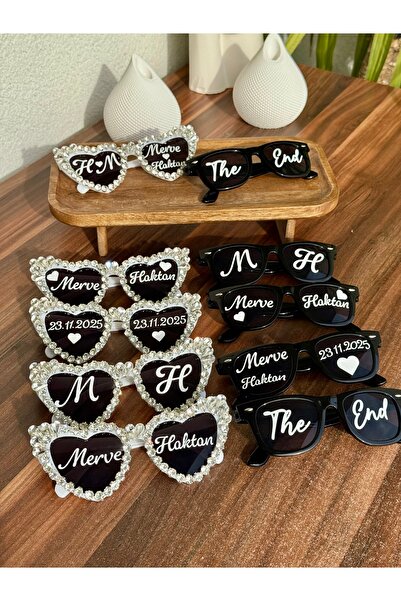 Markasız ucuz Taşlı gelin damat , bekarlığa veda , after party çift gözlüğü (...