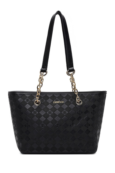 Derimod Women's Black Printed Shoulder Bag 25Abd237526