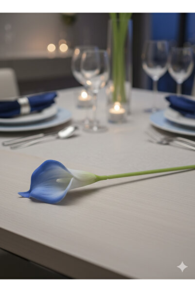 yapay çiçek evi 1 adet tekli mavi gala ev dekor süs SEVGİLİLER GÜNÜ