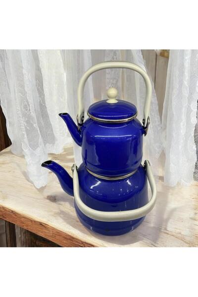 ALEV EMAYE Nostalji Model Vintage Çaydanlık Takımı | Üst 1 L – Alt 2,5 L | 3 ...