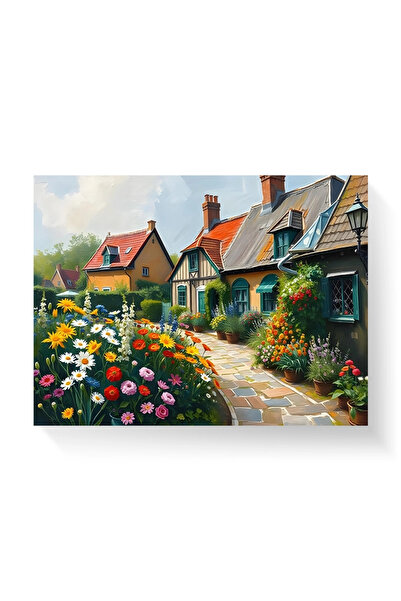 Printees Tablou - Un sat cu flori