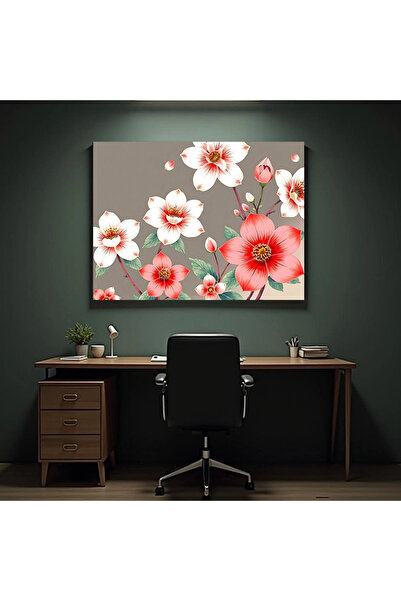 Printees Painting - Flower illustration - Canvas on frame
