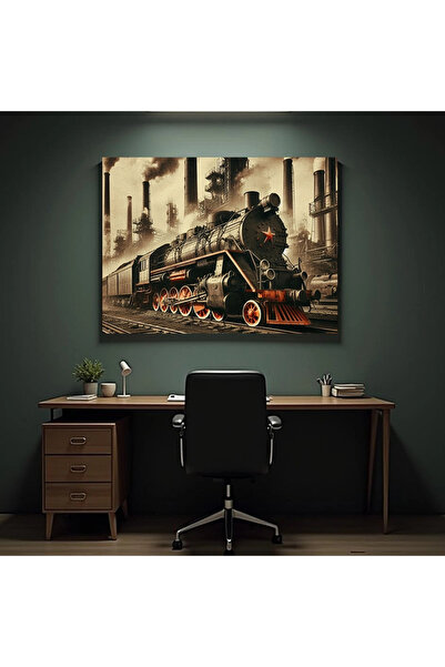 Printees Tablou - Tren la uzină