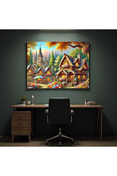 Printees Tablou - Căsuța din poveste - Canvas pe șasiu