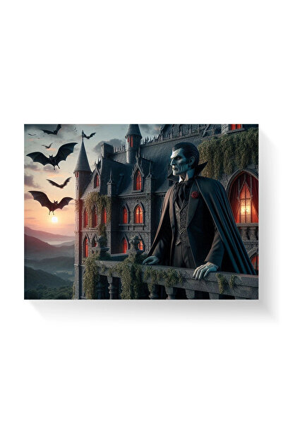 Printees Painting - Dracula waiting for the evening - Canvas on frame