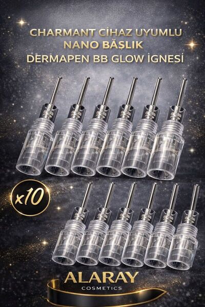 alaraycosmetics Charmant Cihaz Uyumlu Nano Başlık Dermapen BB Glow İğnesi 10’...