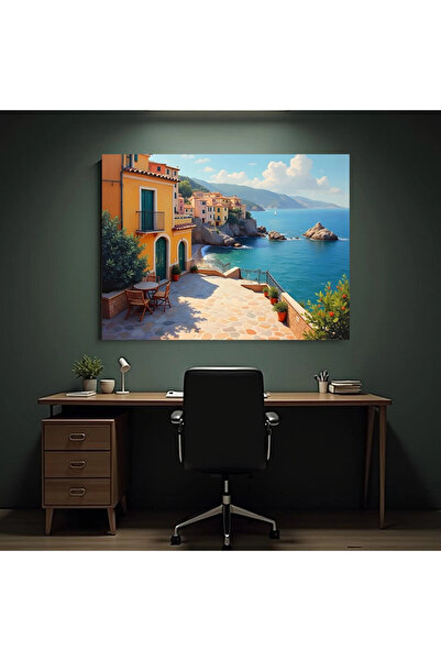 Printees Painting - Italian town by the sea