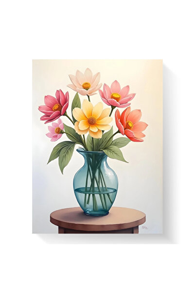 Printees Painting - Vase with flowers - Still life