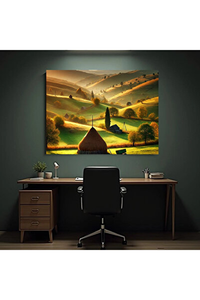 Printees Tablou - Peisaj de munte la răsărit - Canvas pe șasiu