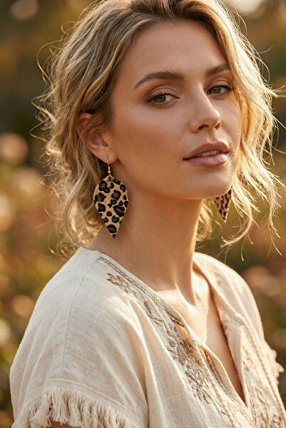 bacc Leopard Pattern Women's Dangle Earrings Bcyj-251033