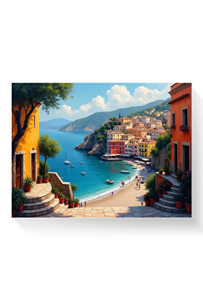 Printees Tablou - O plajă în oraș - Canvas pe șasiu