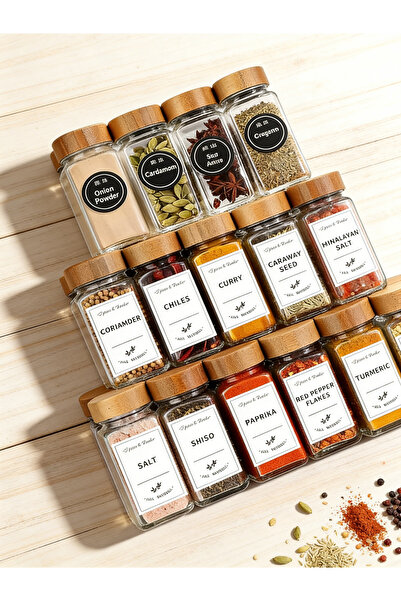 Yoawllty 24 Pack Empty Glass Seasoning Jars - Storage Containers with Shaker ...