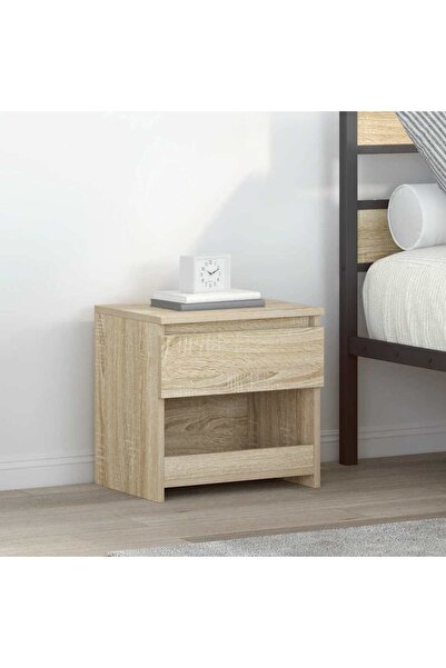 vidaxl Bedside Cabinet Sonoma Oak 40x30x39 cm Engineered Wood