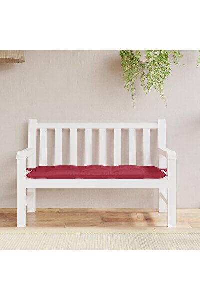 vidaxl وسادة مقعد الحديقة، لون أحمر خمري، 120×50×7 سم، قماش أكسفورد