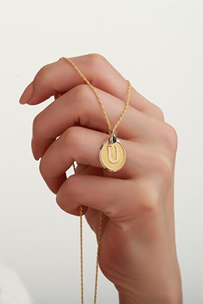 Nurgül Özen Jewelry Altın Nostaljik U Harfi 14 Ayar Kolye Ucu
