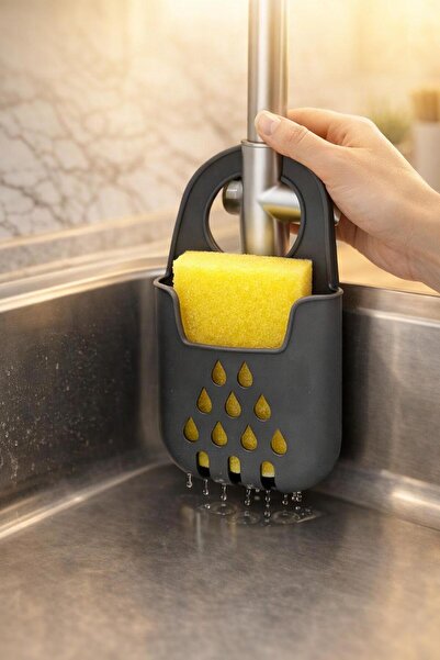 bezzar Mutfak Banyo Silikon Bulasik Süngerlik Evye Üstü Askili Düzenleyici Sü...