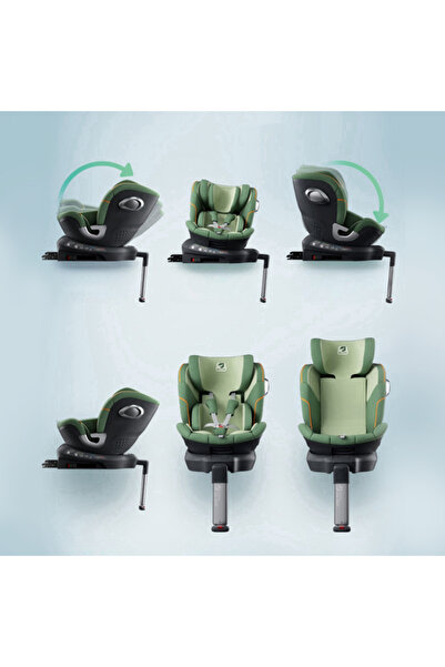 Hibobi Premium Store-Style 360° Rotating I-SIZE Certified C-Type Breathable C...