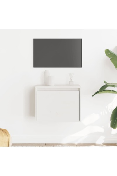 vidaxl Wall Cabinet White 45x30x35 cm Solid Pinewood