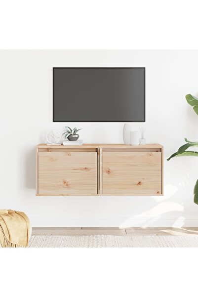 vidaxl Wall Cabinets 2 pcs 45x30x35 cm Solid Pinewood