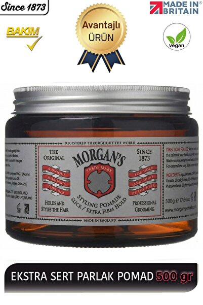 Morgan's Pomade Styling Pomade Extra Firm Hold - Extra Sert Tutucu Pomat (SIL...