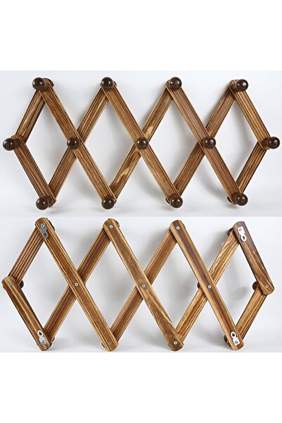 Arabest علاقة ملابس وقبعات خشبية قابلة للتمديد على الحائط، مزودة بـ 13 خطافًا...