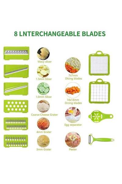 Arabest 15 in 1 Vegetable Chopper Onion Chopper Food Chopper Kitchen Tools Fr...