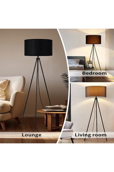 Sumkyle Tripod Floor Lamp with 3 Color Temperatures LED Bulb Modern Standing ...