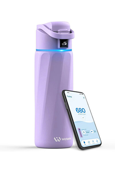 WATERH Boost Akıllı Termos | Hidrasyon Takibi Yapan, Yalıtımlı 710 ml/24oz Ak...